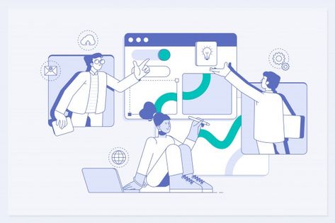 People Interacting, Vector Illustration Character, Ui Ux 디자인, Sticker Design Inspiration, Flat Design Illustration, Vector People, Unicorn Illustration, About People, Business Illustration