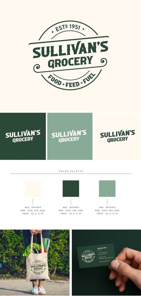 Brand board for a grocery story Local Grocery Store Design, Grocery Color Palette, Food Business Color Palette, Grocery List Design, Supermarket Branding Design, Grocery Logo Design Ideas, Farmers Market Color Palette, Thrift Store Branding, Grocery Store Branding