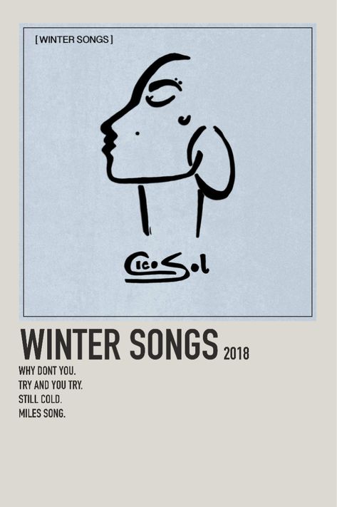 minimalist album poster Cleo Sol Album Cover, Minimalist Album Poster, Album Wall, Winter Songs, Music Albums, You Tried, Album Covers, Songs, Feelings