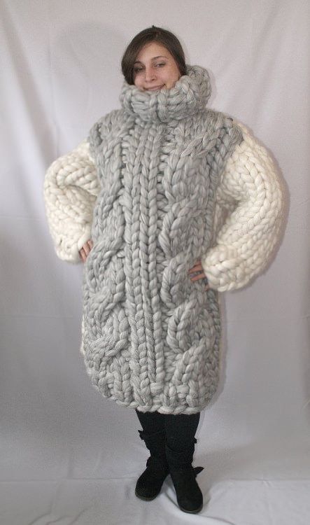 Giant Knitting, Wool Sweater Dress, Turtleneck Outfit, Big Sweaters, Big Knits, Tube Scarf, Thick Sweaters, Pullover Outfit, Mohair Wool