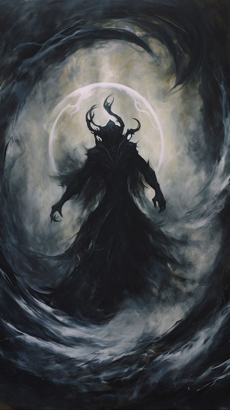 Shadow Monster Fantasy Art, Dnd Deity Art, Shadow Fantasy Art, Shadowfell Creatures, Dark Creatures Shadows, Dark God Art, Shadowfell Dnd, Shadow Man Art, Shadow Monster Art