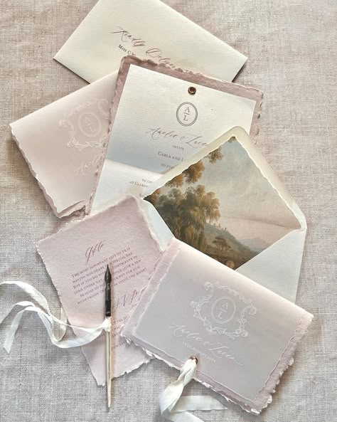 Delicate pink papers are stealing my heart! 💕 | Instagram Wedding Invitation Sample, Monogram Wedding Invitations, Wedding Invitation Samples, Stationery Inspiration, Envelope Art, Pink Invitations, Wedding Envelopes, Wedding Mood Board, Pink Paper