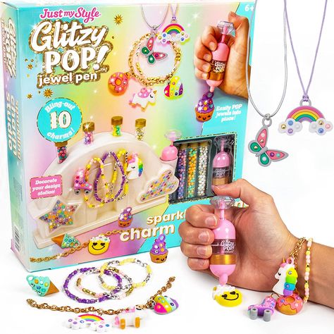 Girls Toys 6-8, Toys For Girls 8-9, Diy Kids Jewelry, Kids Jewelry Diy, Diy Jewelry Charms, Christmas Haul, Braided Bracelet Diy, Diy Jewelry Kit, Jewelry Making Kit