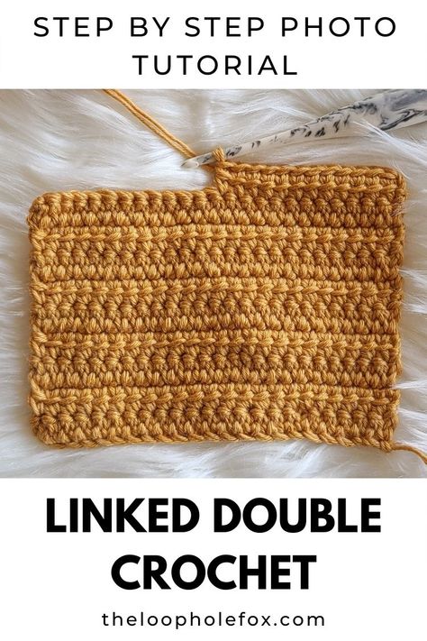 Love double crochets but want a fabric that doesn't have the gaps between stitches? You need the Linked Double Crochet stitch! This crochet tutorial includes how to work the Linked Double crochet and how to increase and decrease it! You'll have everything you need to work the Linked Double Crochet stitch with confidence using this crochet stitch tutorial. Linked Double Crochet, Double Crochet Stitch Tutorial, Crocheting Tips, Crochet Washcloth Free Pattern, Crochet Washcloth Free, Cottage Crochet, Quick Crochet Gifts, Yarn Tutorials, Stitch Techniques