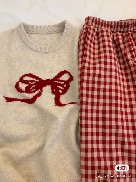 Pajamas Aesthetic, Pijamas Women, Cute Pjs, Mode Zara, Cute Pajama Sets, Christmas Pjs, Cute Pajamas, Cute Everyday Outfits, Red Bow