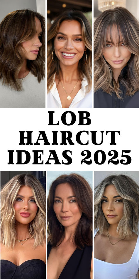 Discover 28 ideas for lob haircuts in 2025, offering styles for every face and hair type. From layered looks with bangs to curtain bangs and choppy layers, these hairstyles suit fine, thick, and curly hair. Try an angled bob, an inverted cut, or a textured shag for a bold look. Whether blonde, brunette, or red, these shoulder-length or chin-length lobs create a fresh and modern appearance. Shoulder Choppy Haircuts, Women’s Haircut Lob, Lob Curtain Bangs Layers, Lob Hairstyle For Fine Hair, Long Bob With Layers And Bangs, Medium Length Haircut For Long Face, Lob Layered Haircut, Haircuts Medium Length Wavy, Lob Haircut For Fine Hair