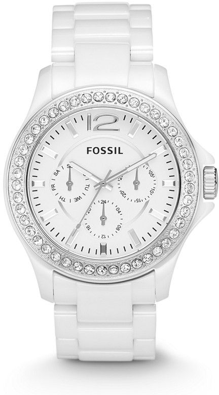 White Ceramic Watch by Fossil. Buy for $225 from Fossil White Watches For Men, Ceramic Bracelet, Fossil Watches For Men, Fossil Watches Women, Cute Watches, Steam Punk Jewelry, Ceramic Watch, White Watch, Fossil Watch