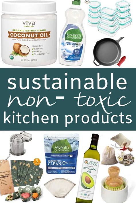 How to have a sustainable kitchen // how to reduce waste in your kitchen // apartment zero waste kitchen // zero waste for beginners / HOW TO REDUCE TOXINS IN YOUR KITCHEN // SUSTAINABLE & TOXIN FREE KITCHEN - Tory Stender Kitchen Wedding Registry, Natural Dish Soap, Plastic Free Kitchen, Eco Kitchen, Kitchen Necessities, Plastic Free Living, Sustainable Kitchen, Zero Waste Kitchen, Eco Friendly Kitchen