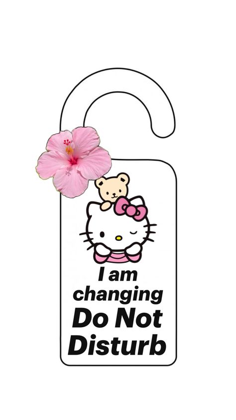 Printable Diy Crafts, Hello Kitty School, Printable Paper Patterns, Diy Hello Kitty, Don't Disturb Sign, Hello Kitty Printables, Diy Hair Accessories Ribbon, Hello Kitty Rooms, Valentines Gift Box