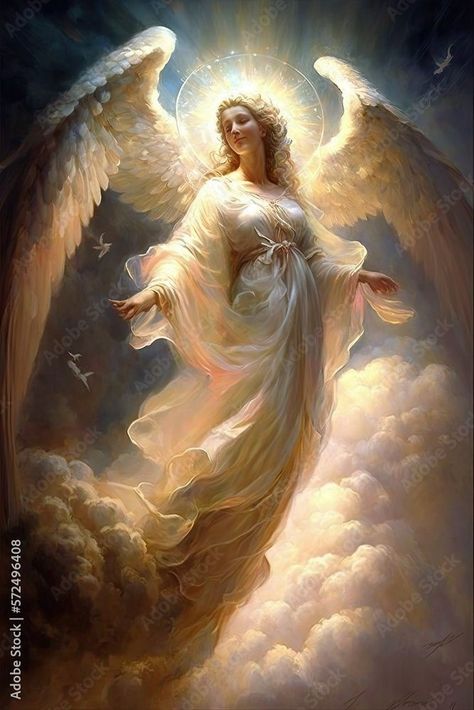 Angel Ascending, Heavenly Angels Art, Angel Pic, Guardian Angel Pictures, Angel Clipart, Golden Angel, Real Angels, Saint Gabriel, Angel Oracle Cards