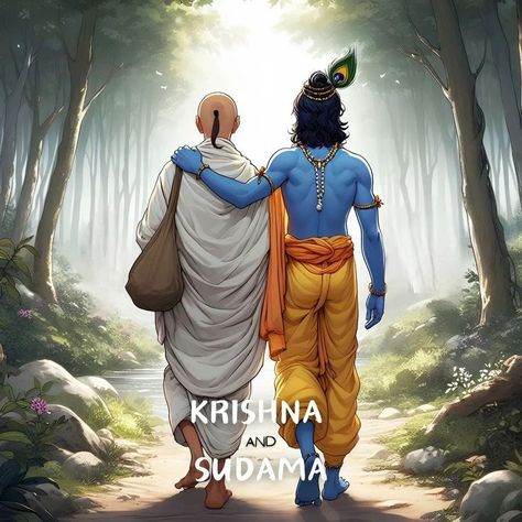 Unique Cute Shri Krishna And Sudama Cartoon Images - Wishes143.com Krishna And Sudama, Krishna Sudama, Story Of Krishna, Friendship Images, Krishna Avatar, Radha Painting, Boho Art Drawings, Art Tutorials Watercolor, Best Anime Drawings