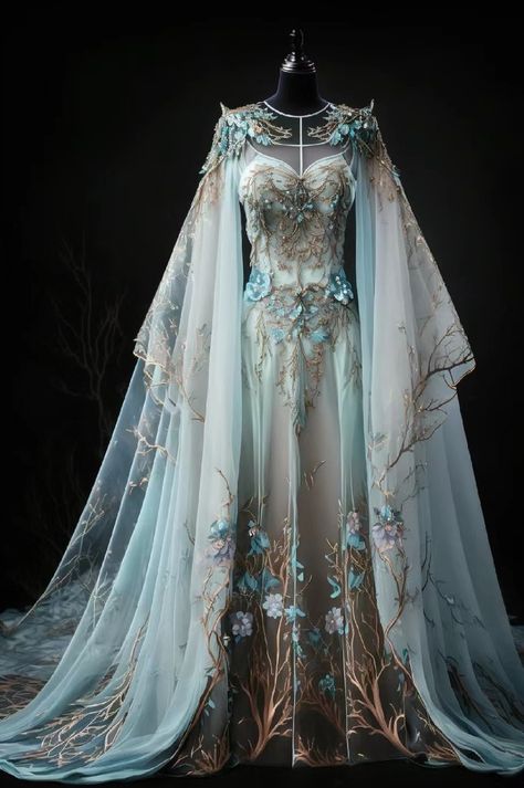 Royal Dresses Queens Fantasy, Queen Outfits Royal, Snow Queen Dress, Ball Gowns Fantasy, Chinese Fancy Dress, Dress Glitter, Queen Outfit, Fantasy Dresses, Royal Dresses