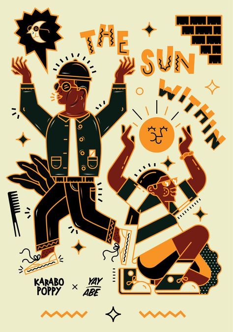 African Poster Design, Black Illustrators, African Typography, African Animation, Afro Illustration, Africa Illustration, African Illustration, African Folk Art, Hiphop Design