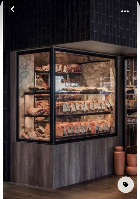 Steakhouse Design Interiors, Steakhouse Design, Meat Store, Meat Restaurant, Bakery Design Interior, Grocery Store Design, Bakery Display, Supermarket Design, Meat Shop