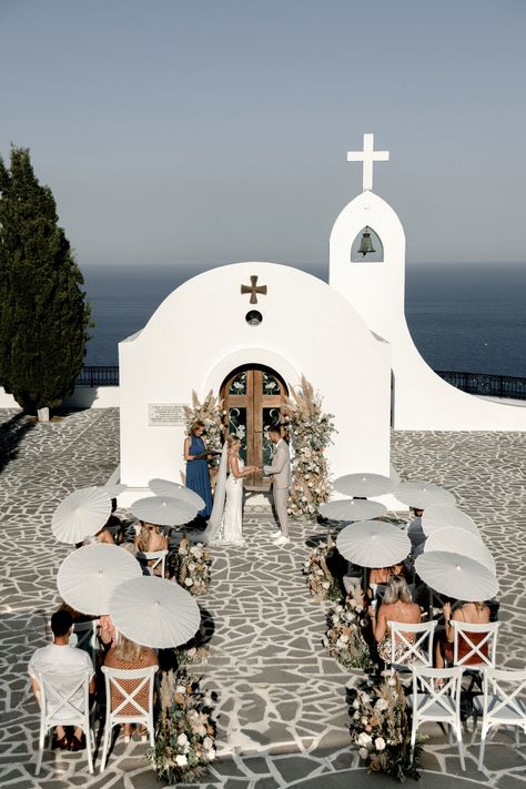 Boho Chic Wedding Theme. Ceremony: St. Sophia Chapel. Reception: Kalami Beach Bar. Rhodes Island Greece. Color: White, Beige, Terracotta, Dusty Pink, Brown, Green. Greek Destination Wedding Planned by Golden Apple Weddings. Bride & Groom Wedding Portraits Couple Wedding Photoshoot #weddingtheme #weddingdecor #weddingevent #weddingphotography #weddingplanning #destinationweddings #Greece #Rhodes #island #bohochic #greekchapel #ceremony #seaview #churchdecoraton #flowersynthesis #arch #sunumbrella Small Wedding Greece, Greek Chapel Wedding, Greece Wedding Elopement, Small Greece Wedding, Milos Greece Wedding, Crete Greece Wedding, Greek Wedding Ceremony, Mykonos Wedding Decor, Destination Wedding In Greece