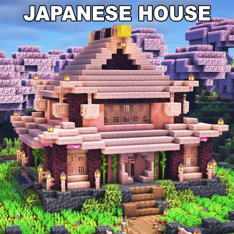 Minecraft Cherry Japanese House ⚒️ Rate from 1-10? 🎥 Full Tutorial on my YouTube channel! 💾 World Download on Patreon ✅ Follow for OP Minecraft Builds 📢 Share with your Friends 💬 Rate this Build 1-10 🔖Tags 🔖 #minecraft #minecraftmemes #minecraftpe #minecrafters #minecraftbuilds #minecraftideas #gaming #reels #viral #fyp Flat Roof Minecraft House, Pink Japanese House Minecraft, Minecraft Cherry Japanese House, Minecraft Tokyo Builds, Minecraft Japanese Hot Spring, Japanese Room Minecraft, Minecraft Japanese Bath House, Japanese Home Minecraft, Minecraft Multiplayer House