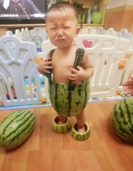 Acid Picdump (109 pics) Watermelon Shorts, Watermelon Outfit, Watermelon Baby, Funny P, Asian Babies, Poor Children, 웃긴 사진, Funny Bunnies, 귀여운 동물