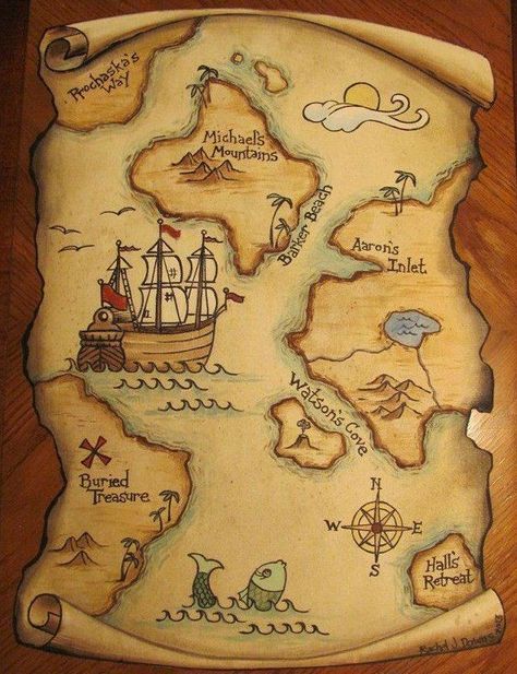 Pirate Map, خريطة ذهنية, Pirate Treasure Maps, Pirate Ships, Desain Buklet, Pirate Halloween, Pirate Art, Treasure Map, Pirate Birthday Party