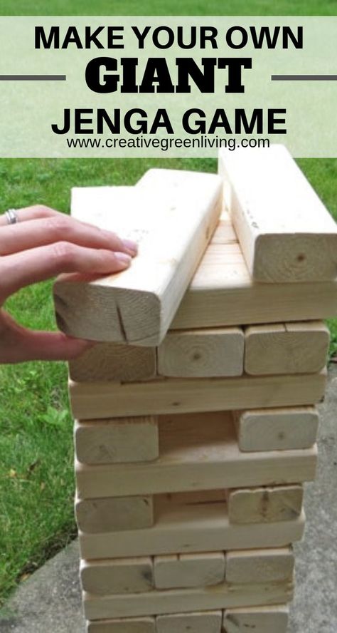 Big Jenga Blocks Diy, Outside Jenga Game Diy, Yard Jenga Diy How To Make, Outdoor Wood Games Diy, Outdoor Jenga Game Diy, Diy Yard Games Wedding, Easy Diy Yard Games, Outdoor Jenga Diy, Diy Yard Games For Kids