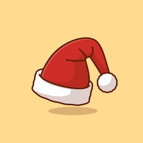 Satisfactoons | Freepik Santa Cartoon Drawing, Christmas App Icons Santa Hat, Kawaii Santa Hat, Cartoon Santa Hat, Santa Hat Png, Hat Cartoon, National Animal, Vector Icons Illustration, Illustration Food