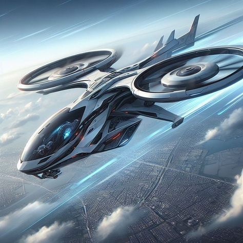 Futuristic Airship, Sci Fi Jet, Futuristic Drone, Futuristic Plane, Futuristic Aircraft, Ship Concept Art, Concept Vehicles Sci Fi, Cartoon Airplane, Futuristic Vehicles