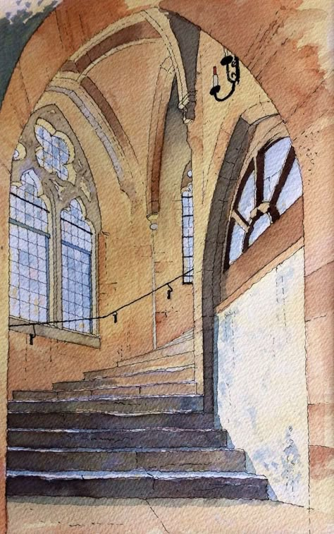 Architecture Sketches, City Scapes, Watercolor Architecture, Canvas For Beginners, Urban Sketches, Urban Sketch, Architecture Drawing Art, Italy Art, Art Watercolour