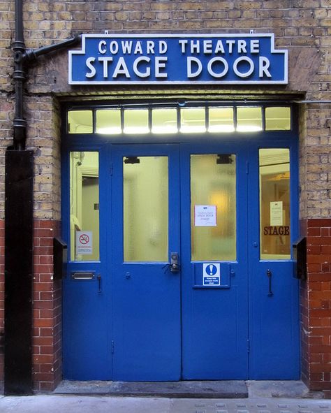 Noel Coward Theatre stage door, London Theatre Decorations, Theater Decor, Theatre Sign, Stage Door, Noel Coward, Cafe Concept, Theatre Plays, Dream Theater, Theatre Shows