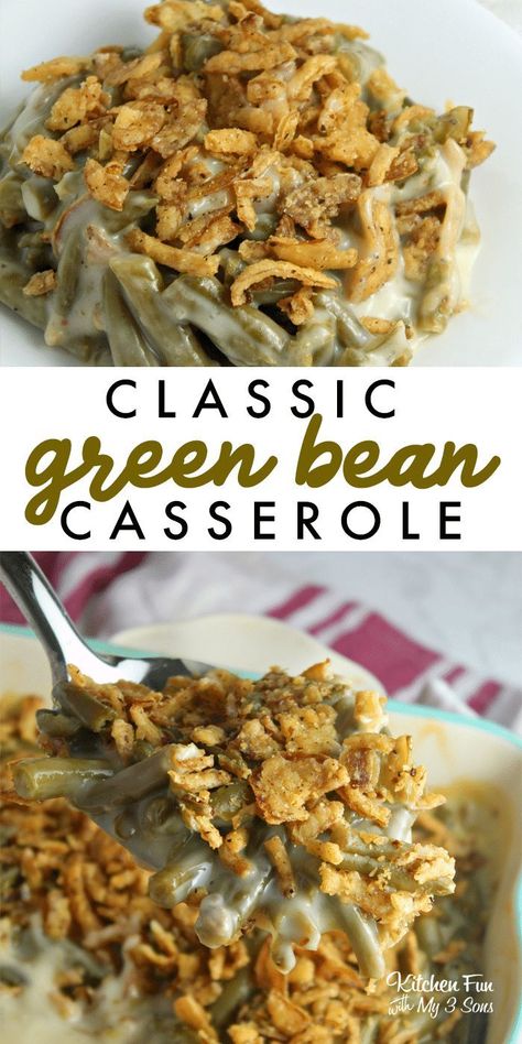 The Best Green Bean Casserole, Casserole Kitchen, Best Green Bean Casserole, Green Bean Casserole Recipe, The Best Green Beans, Classic Green Bean Casserole, Greenbean Casserole Recipe, Best Thanksgiving Recipes, Thanksgiving Recipe