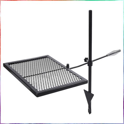 Lineslife Swivel Campfire Grill, Adjustable Heavy Duty Steel Open Fire Cooking Grill Grate with Carrying Bag for Outdoor Camp Open Fire Grill, Fire Pit Grill Grate, Campfire Grill, Fire Pit Cooking, Cooking Grill, Open Fire Cooking, Grill Rack, Fire Grill, Camping Bbq