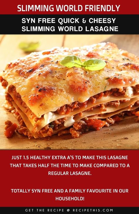 Slow Cooker Lasagne, Slimmers World Recipes, Savory Treats, Minced Beef, Lasagne Recipes, Health Dinner, Syn Free, Health Dinner Recipes, World Recipes