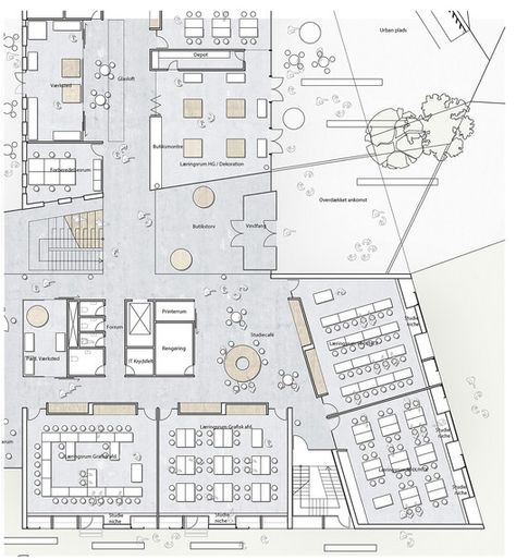 School Floor Plan, School Floor, Facade Panel, Vocational School, Student Plan, Trade School, School Plan, Cultural Architecture, Education Architecture