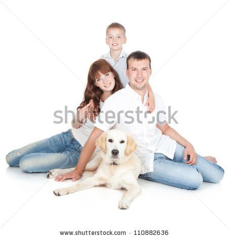 stock photo : Happy family - mother, father and little son with a big dog sitting over white background Family White Background, Family Photo Outfits Winter, Country Musicians, Family Stock Photo, Family Poses, Family Pic, Fall Family Pictures, Pet Photography, Young Couple