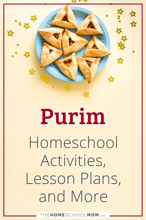 Purim homeschool resources including lesson plans, websites, activities, and more. Purim Activities For Kids, Shabbat Crafts, Purim Crafts, Teaching Calendar, Purim Recipe, Story Of Esther, Homeschool Lesson Plans, Montessori Education, Homeschool Lesson