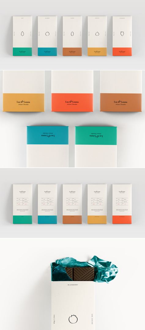 Minimal Design Packaging, Minimal Box Packaging, Colourful Packaging Design, Clean Packaging Design, Minimal Packaging Design, Flavoured Chocolate, Colour Personality, Bath Products Packaging, Packaging Concept