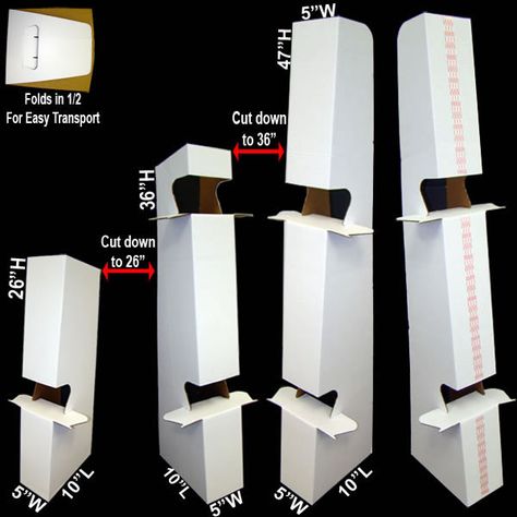 This sturdy 47" white corrugated easel back was designed to display 48" x 96" large standees and cutouts. Easily display large format cutouts, posters and standees. These economical and environmentally friendly large easel backs are produced on premises from 100% recycled corrugated cardboard. Assembly is quick and simple, just lock in the tab, and stick easel back it to your sign with self-stick tape. Available with or without self-stick tape. Large Easel, Cardboard Easel, Cardboard Standee, Artist Easel, Art Easel, Cardboard Cutouts, Cardboard Cutout, Point Of Purchase, Sign Stand