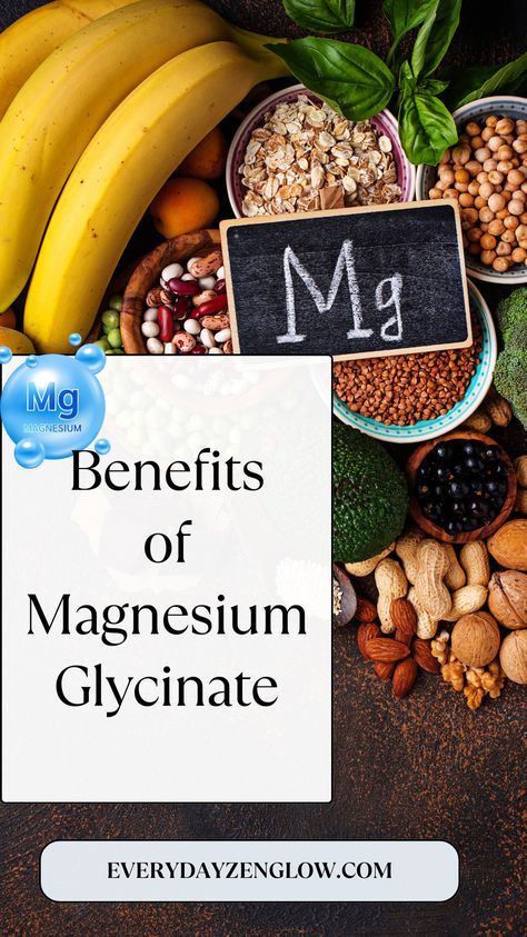 Today we will talk about the benefits of magnesium glycinate, Discover the advantages of using Magnesium Glycinate for improving sleep, mood and muscle health. Delve into our piece to understand why this supplement is becoming popular in health communities. Learn about its benefits and important factors to consider. Keep reading to boost your wellness now! What Foods Contain Magnesium, Foods That Have Magnesium, Different Magnesium Benefits, Magnesium Glycinate Benefits Tips, Benefits Of Taking Magnesium, Magnesium Types And Uses Chart, Magnesium Deficiency Symptoms In Women, Magnisum Glycinate, Magnesium L-threonate