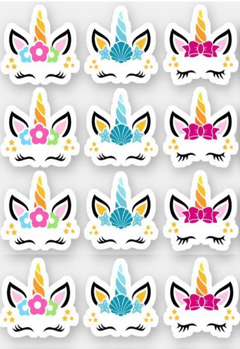 Unicorn Cupcakes Toppers Printable, Cupcakes Unicorn Birthday, Cupcake Unicorn Cake, Unicorn Cupcake Toppers Printable Free, Unicorn Topper Printable, Unicorn Printable Cake Topper, Unicorn Cake Topper Printable Free, Unicorn Cupcakes Ideas, Unicorn Birthday Cupcakes