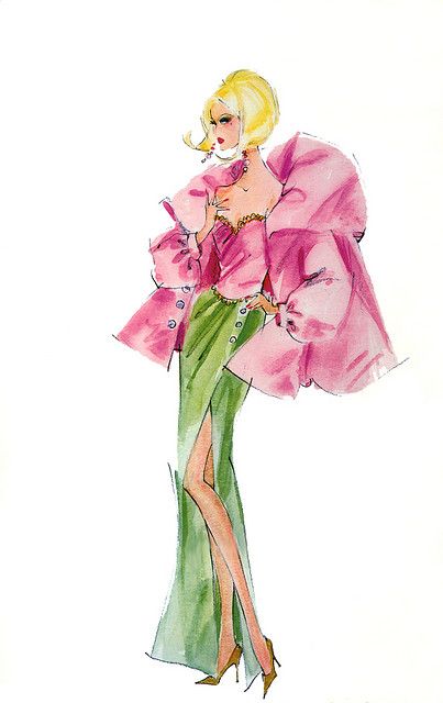 Robert Best, Fashion Design Inspiration, Barbie Art, Fashion Illustration Sketches, Fashion Art Illustration, Fashion Design Sketches, Watercolor Drawing, Illustration Sketches, 가을 패션