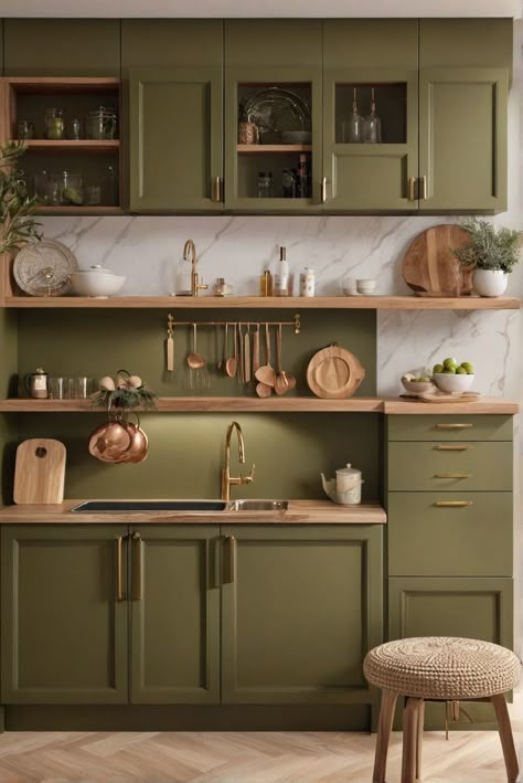 - Olive Green Cabinets
- Kitchen Elegance
- Modern Kitchen Design
- Sophisticated Home Decor Olive Wood Kitchen Cabinets, Olive Island Kitchen, Avocado Green Kitchen Cabinets, Olive And Wood Kitchen, Light Olive Kitchen, Olive Green Kitchen Cabinets Modern, Olive Cabinets Kitchen, Olive Kitchen Ideas, Olive Green Cabinets Kitchen