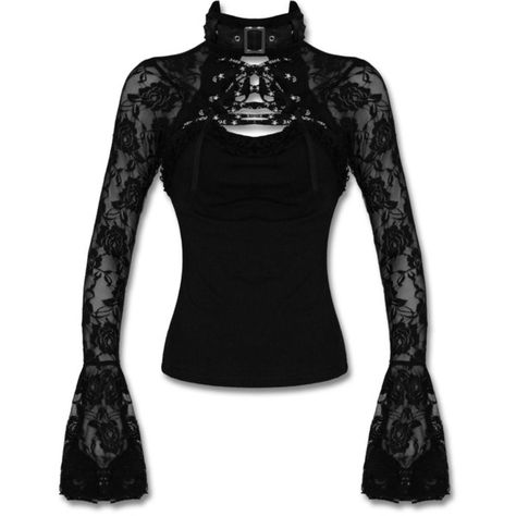 PUNK RAVE MYSTICA TOP ($45) ❤ liked on Polyvore featuring tops, blouses, long sleeved, witchy, punk tops and long sleeve tops Steampunk Mode, Mode Steampunk, Dark In Love, Gothic Tops, Estilo Rock, Outfit Vintage, Gothic Clothes, Gothic Steampunk, Gothic Outfits