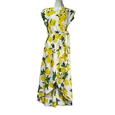 dream of me lemon print sleeveless long dress Size L Ann Taylor, Lilly Pulitzer, Diane Von Furstenberg, Dream Of Me, Sleeveless Long Dress, Lemon Print, Lily Pulitzer, Long Dress, Designer Dresses