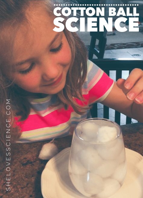 Cotton Ball Science | She Loves Science Bible Science, School Science Experiments, Sunday School Object Lessons, Kids Sunday School Lessons, Bible Object Lessons, Sunday School Activities, Around The Campfire, Science Activities For Kids, Bible Lessons For Kids