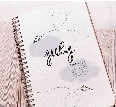 Lavender Notebook, July Bullet Journal, Bullet Journal Spread Ideas, Journal Spread Ideas, Artist Hue, Weekly Log, Planer Cover, Bullet Journal Set Up, Bujo Planner