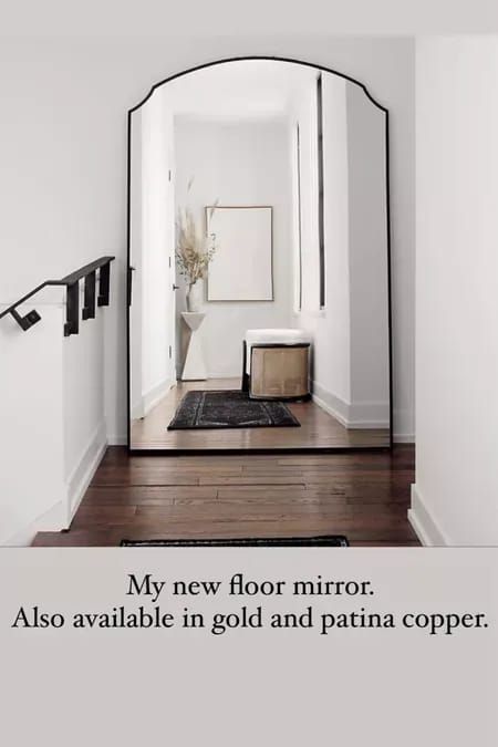 #LTKhome #LTKfamily Tudor Arch, Japanese Minimalist Bedroom, Black Floor Mirror, Oversized Floor Mirror, Large Floor Mirror, Floor Length Mirror, Huge Mirror, Hallway Mirror, Entry Ideas