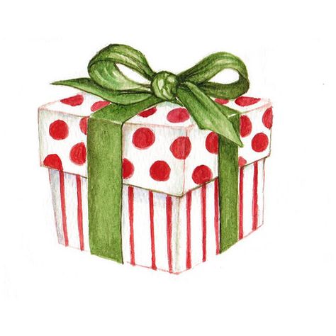 Christmas Presents Painting, Present Drawing Christmas, Christmas Present Clipart, Christmas Aesthetic Presents, Christmas Presents Drawing, Christmas Presents Illustration, Christmas Present Illustration, Presents Drawing, Christmas Present Drawing