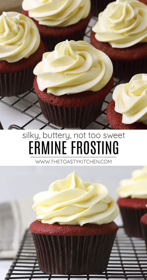 Not Sweet Frosting, Cooked Frosting Recipe With Flour, Non Sweet Frosting, Boiled Milk Frosting Recipe, 2 Ingredient Frosting, Small Batch Ermine Frosting, Boiled Frosting Recipe, Ermine Frosting I Am Baker, Flour Frosting Recipe