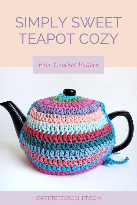 Crochet Teapot Cozy Pattern Free Tea Cosies, Tea Pot Cozy Crochet Pattern, Teapot Cozy Crochet Pattern Free, Crochet Tea Cozy Free Pattern Easy, Crochet Tea Cosy Free Pattern Easy, Crochet Teapot Cozy, Crochet Tea Pot Cozy, Tea Cosy Sewing Pattern, Teapot Cozy Pattern