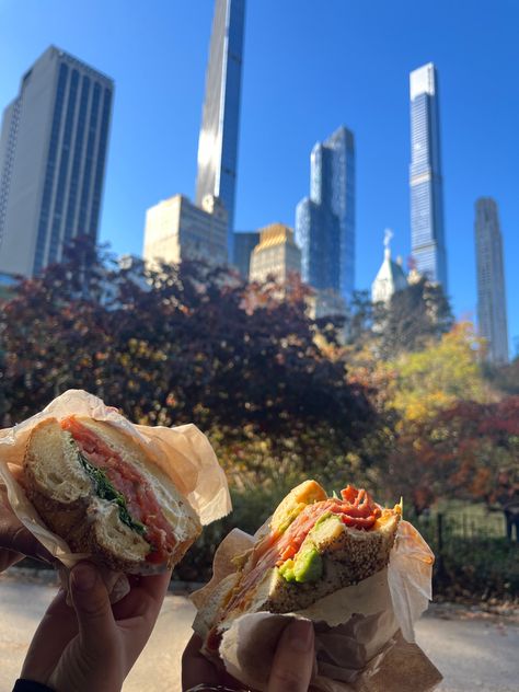 Nyc February Aesthetic, Food In New York City Aesthetic, New York Aesthetic Food, New York Bagels Aesthetic, Food In Nyc Aesthetic, Bagels Aesthetic, Nyc Bagels, Bagels Nyc, New York Bagels