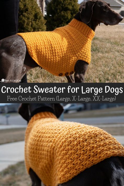 Xl Dog Sweater Crochet Pattern Free, Dog Sweaters Crochet Free Coat Patterns, Crochet Dog Patterns Clothes, Crochet Extra Large Dog Sweater Free Pattern, Dog Sweater Crochet Pattern Large, Crochet Large Dog Clothes Free Pattern, Crochet Big Dog Sweater Free Pattern, Crochet Animal Clothes Free Patterns, Quick Crochet Dog Sweater