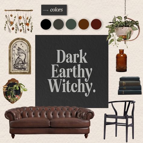 Decor Packs — Armadillo Decor | Interior Decor Witchy Hygge, Armadillo Decor, Witchy Color Palette, Witchy Interior, Hygge Apartment, Lakehouse Design, Interior Decor Aesthetic, Goth Academia, Apartment Plan